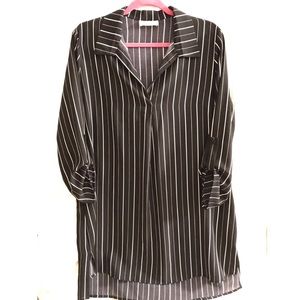 Black stripped long blouse